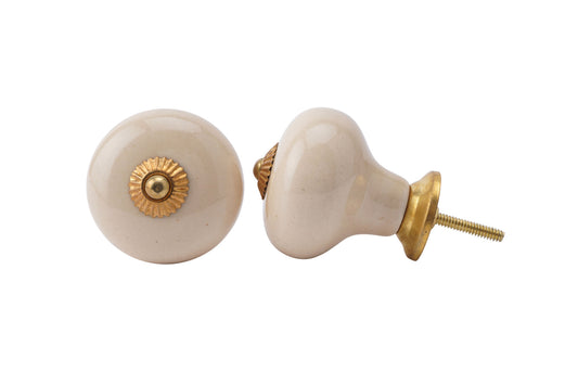 Set of 2 | Cream Ceramic Drawer Pulls • Cabinet Pull • Drawer Knob • DIY Upcycle • Gifts for Home • Home Improvement • Rennovations