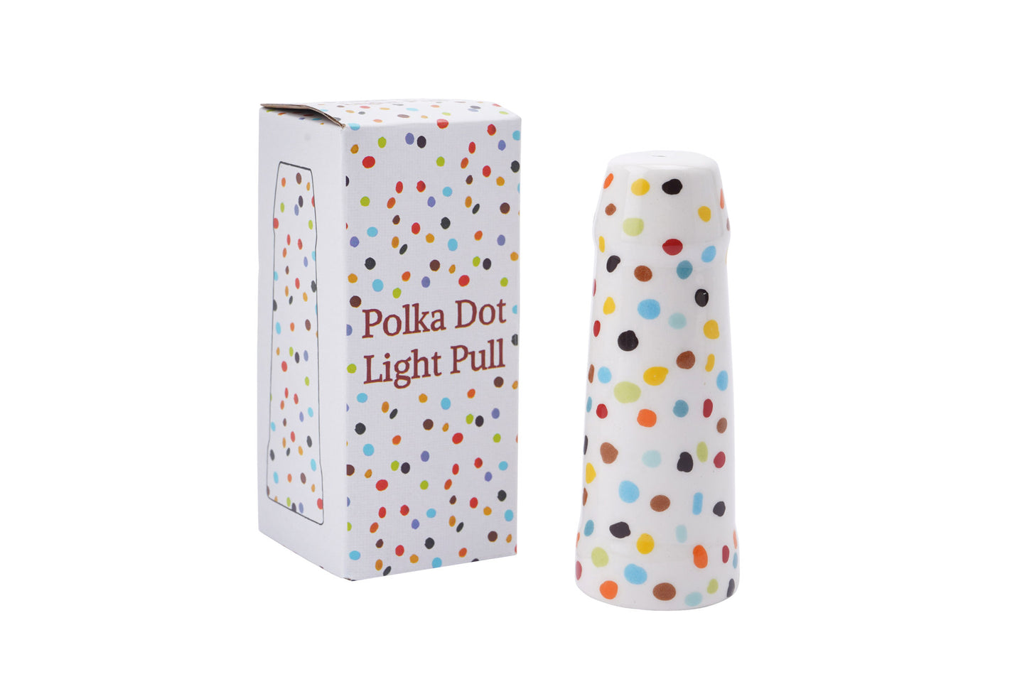 1 Ceramic Polka Dot Light Pull In Gift Box